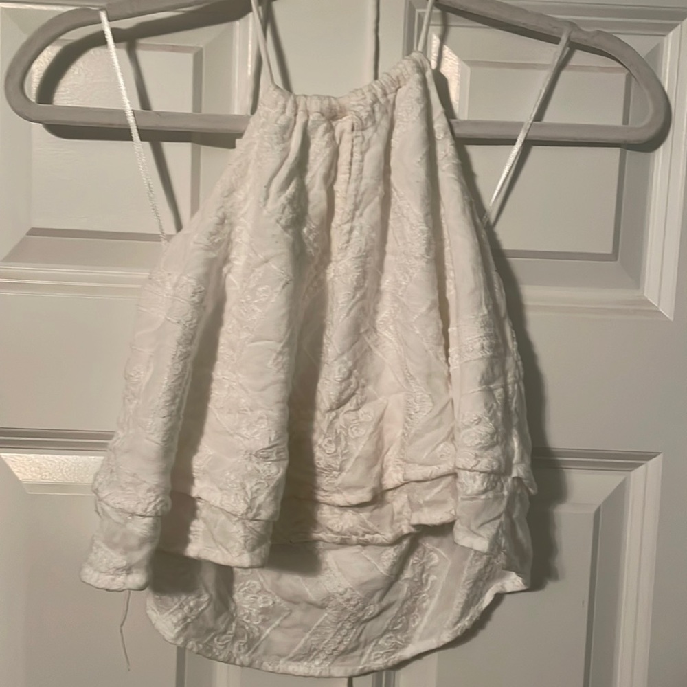 Olivaceous m white halter tank